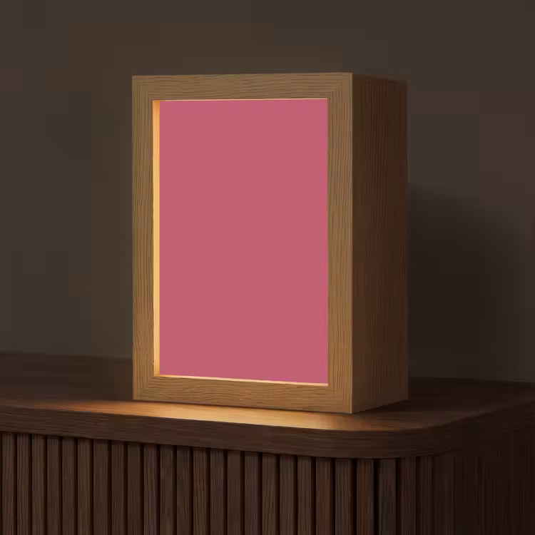 Deep - Berry - Rood Light Box met kabel (Tafellamp) klein 925 -z3d_website