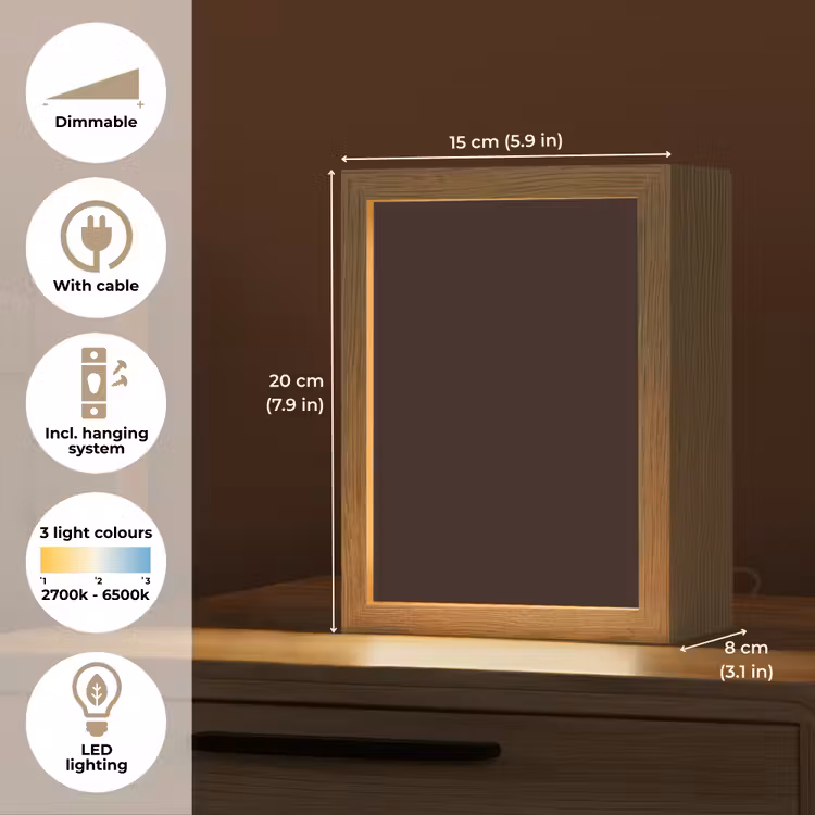Deep - Obsidian - Bruin Light Box met kabel (Tafellamp) klein 925 -USP_EN