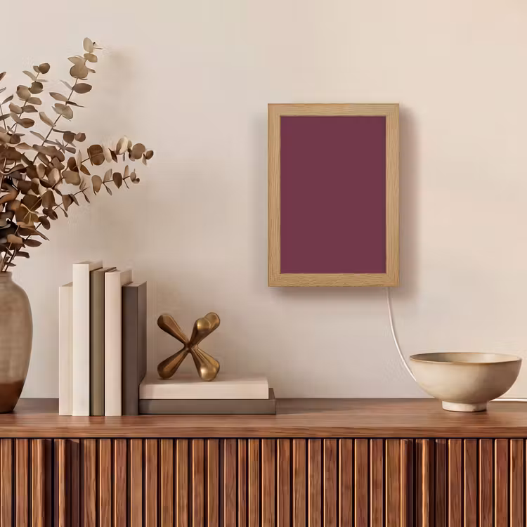 Deep - Plum - Paars Light Box met kabel (Tafellamp) klein 925 -sfeer2