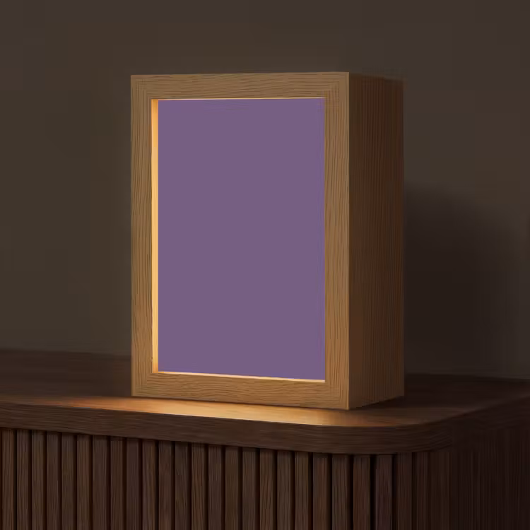 Deep - Plum - Paars Light Box met kabel (Tafellamp) klein 925 -z3d_website