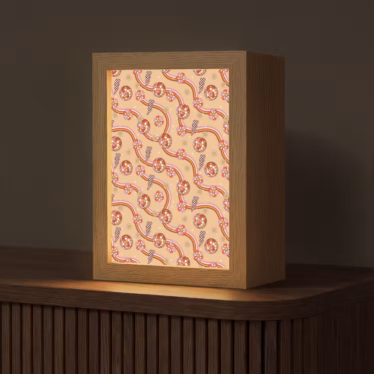Disco - Patroon - Lijnen Light Box met kabel (Tafellamp) klein 925 -z3d_website