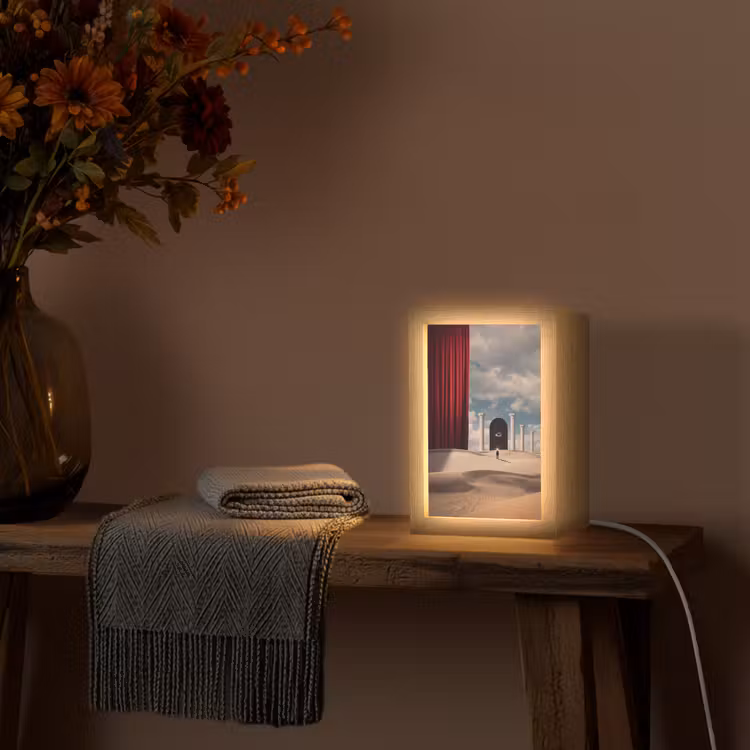 Table Lamp - Dream - Desert - Eye - Droom - Woestijn - Oog Light Box met kabel (Tafellamp) klein