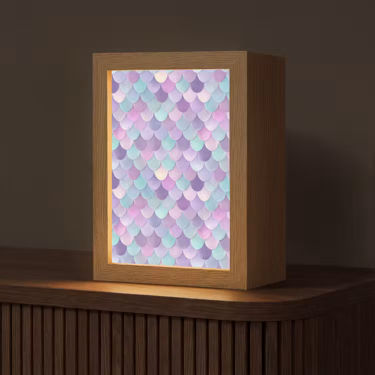 Dromerig - Zeemeermin - Pastel Light Box met kabel (Tafellamp) klein 925 -z3d_website