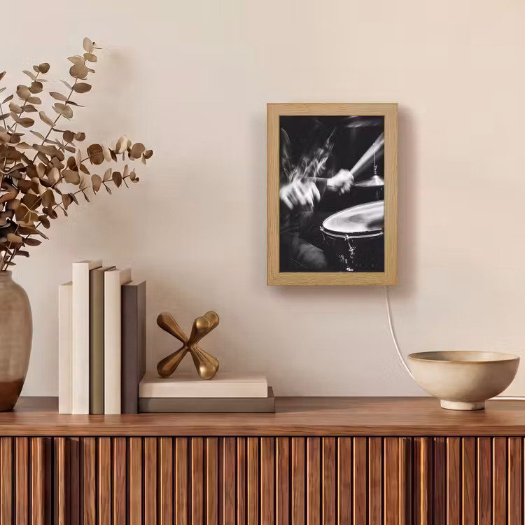 Drummer - Zwart - Drumstel Light Box met kabel (Tafellamp) klein -sfeer2
