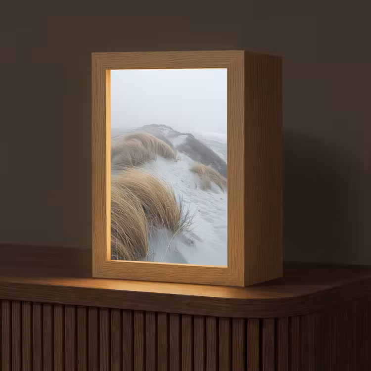 Duinen - Strand - Planten - Natuur Light Box met kabel (Tafellamp) klein -z3d_website