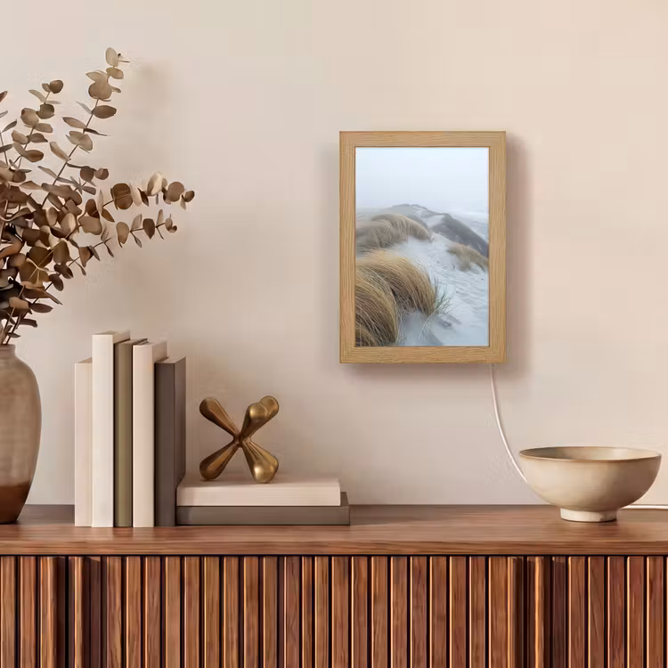 Duinen - Strand - Planten - Natuur Light Box met kabel (Tafellamp) klein -sfeer2