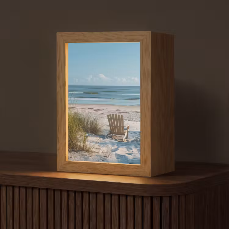 Duinen - Strand - Zee - Zomer Light Box met kabel (Tafellamp) klein -z3d_website