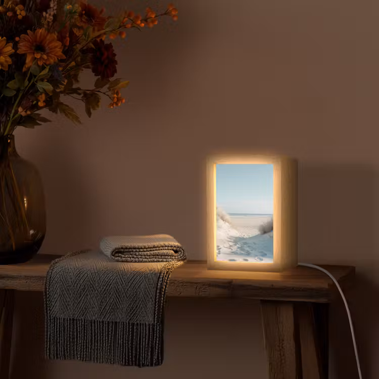 Duinen - Planten - Zomer - Natuur Light Box met kabel (Tafellamp) klein -sfeer4