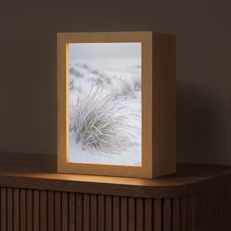 Duinen - Sneeuw - Strand - Winter - Serene Light Box met kabel (Tafellamp) klein -z3d_website