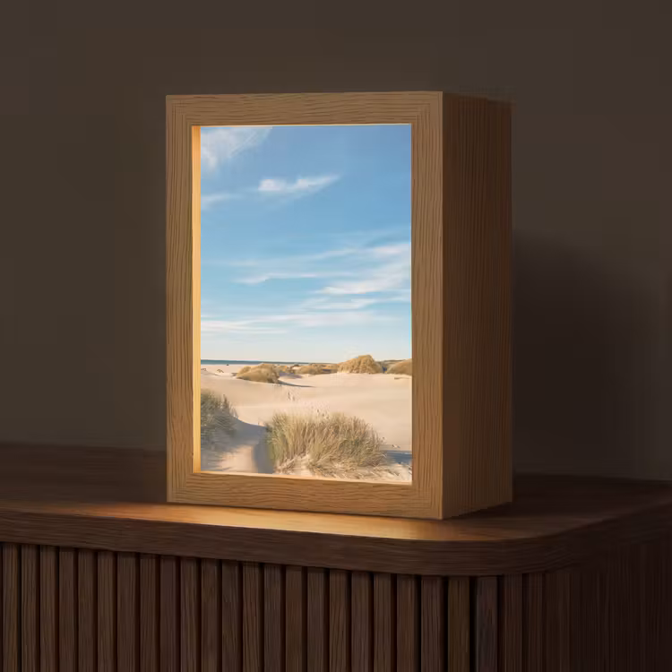 Duinen - Zomer - Landschap - Zee - Strand Light Box met kabel (Tafellamp) klein -z3d_website