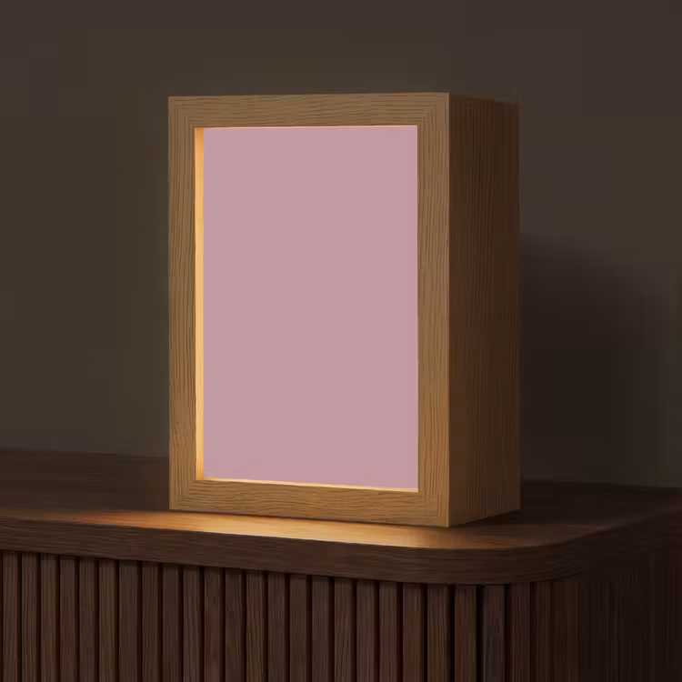 Dusty - Mauve - Paars Light Box met kabel (Tafellamp) klein 925 -z3d_website