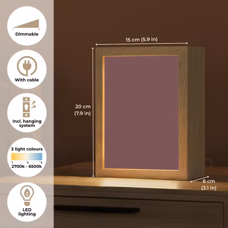 Dusty - Rose - Roze Light Box met kabel (Tafellamp) klein 925 -USP_EN