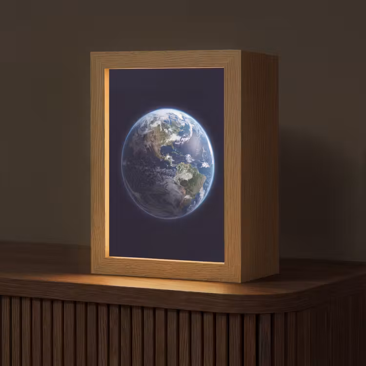 Table Lamp - Earth - Space - Cosmos - Aarde - Ruimte - Kosmos Light Box met kabel (Tafellamp) klein