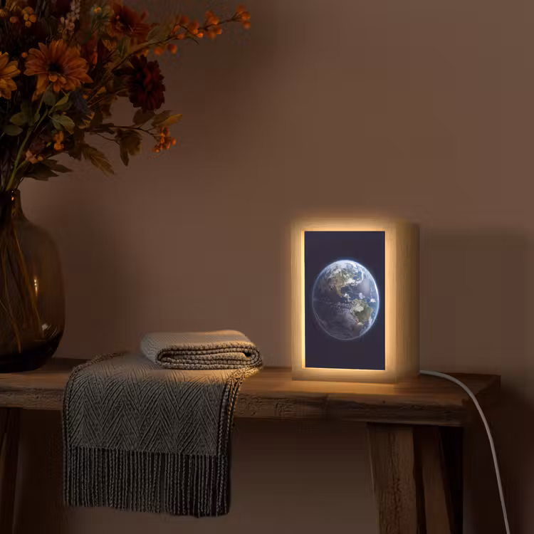 Table Lamp - Earth - Space - Cosmos - Aarde - Ruimte - Kosmos Light Box met kabel (Tafellamp) klein