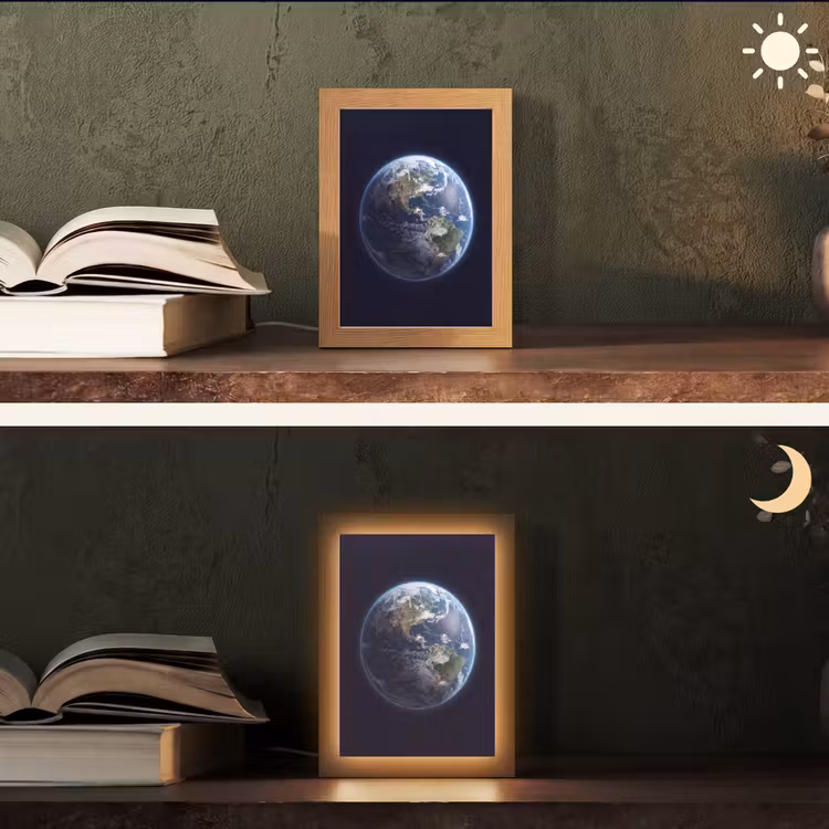 Table Lamp - Earth - Space - Cosmos - Aarde - Ruimte - Kosmos Light Box met kabel (Tafellamp) klein