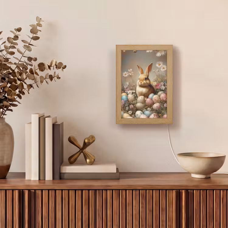 Paashaas - Lente - Paaseieren Light Box met kabel (Tafellamp) klein -sfeer2