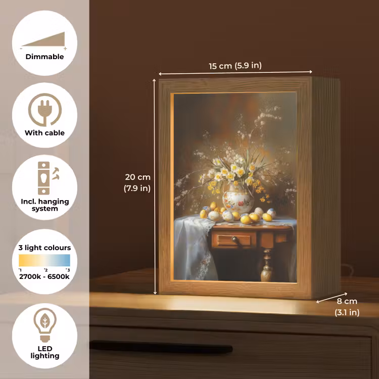Paaseieren - Stilleven - Vaas Light Box met kabel (Tafellamp) klein -USP_EN