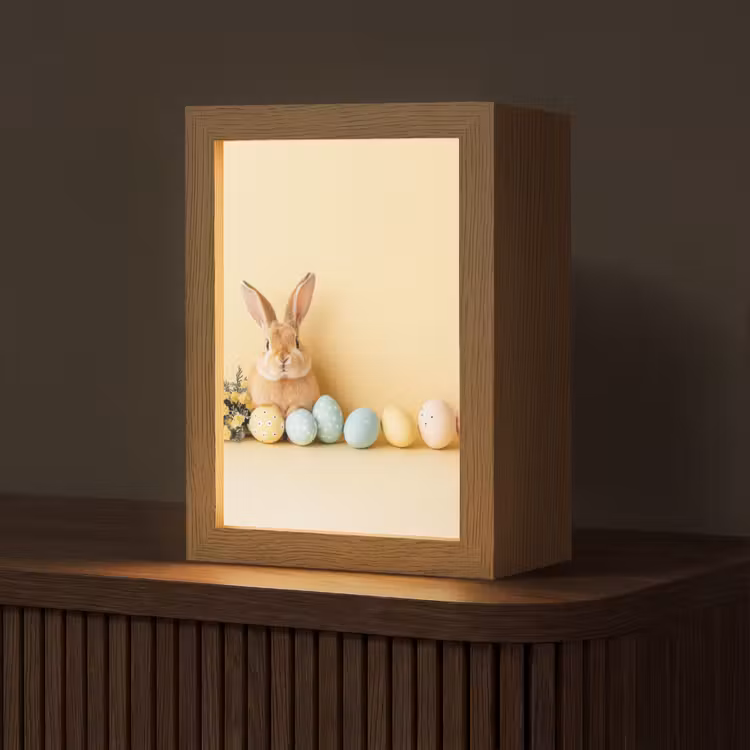 Eieren - Konijn - Pasteltinten Light Box met kabel (Tafellamp) klein -z3d_website