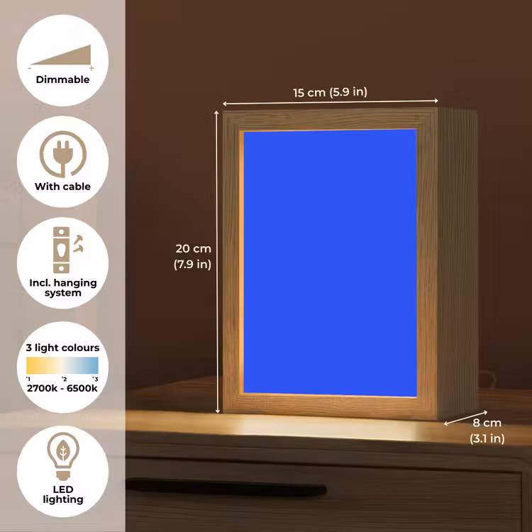 Electric - Blue - Blauw Light Box met kabel (Tafellamp) klein 925 -USP_EN