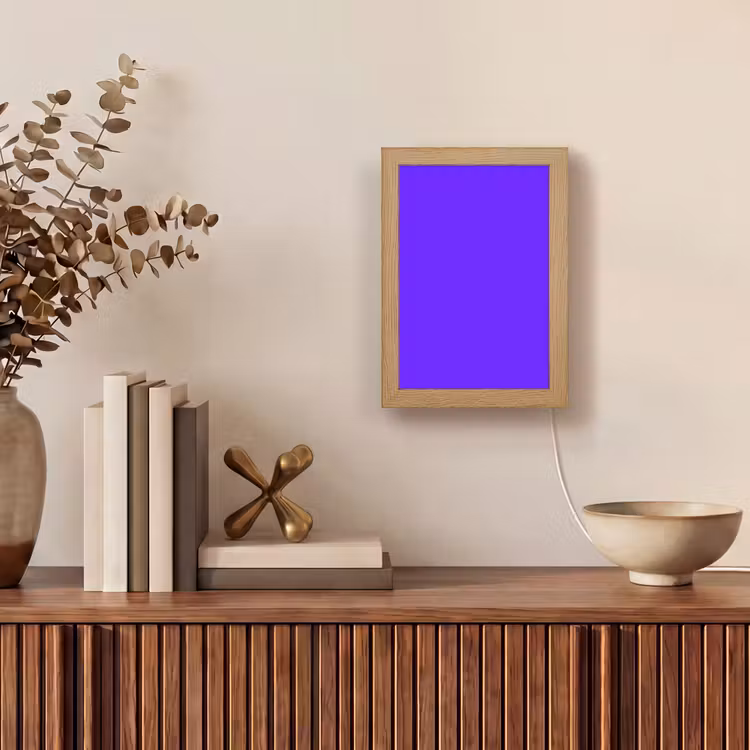 Electric - Indigo - Paars Light Box met kabel (Tafellamp) klein 925 -sfeer2