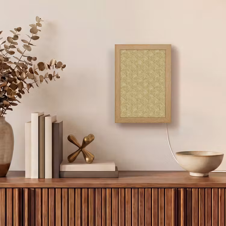 Waaier - Geometrisch - Groen Light Box met kabel (Tafellamp) klein 925 -sfeer2
