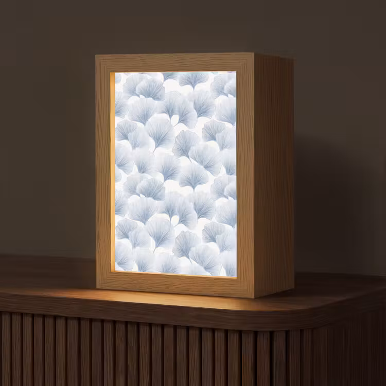 Waaier - Modern - Blauw Light Box met kabel (Tafellamp) klein 925 -z3d_website