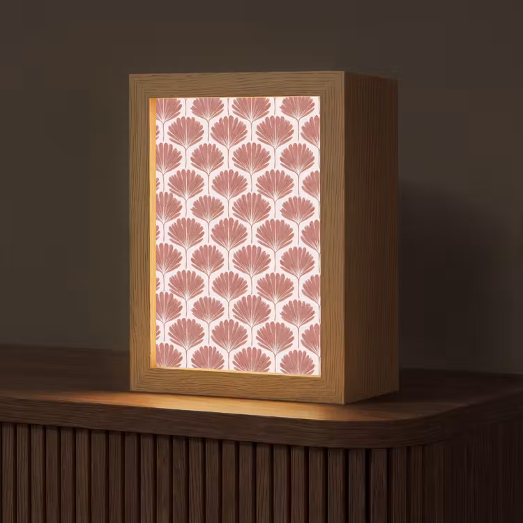 Waaier - Motief - Terra Light Box met kabel (Tafellamp) klein 925 -z3d_website