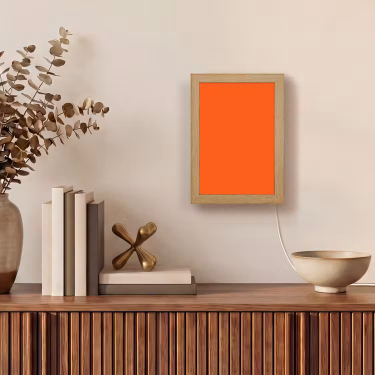 Fiery - Tangerine - Oranje Light Box met kabel (Tafellamp) klein 925 -sfeer2