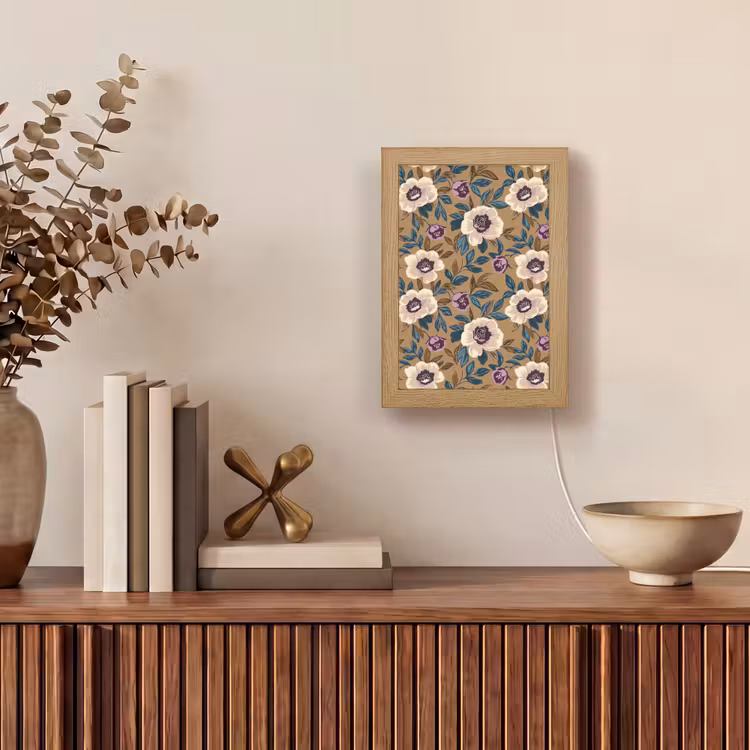 Floraal - Stilleven - Kleurrijk Light Box met kabel (Tafellamp) klein 925 -sfeer2