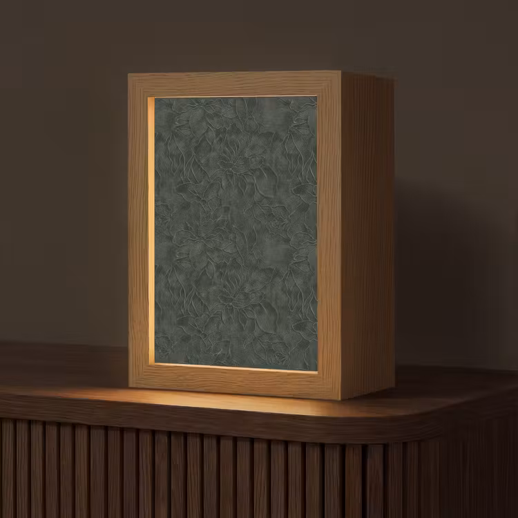 Bloemen - Lijnen - Groen Light Box met kabel (Tafellamp) klein 925 -z3d_website