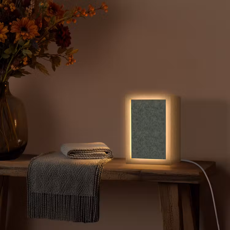 Bloemen - Lijnen - Groen Light Box met kabel (Tafellamp) klein 925 -sfeer4