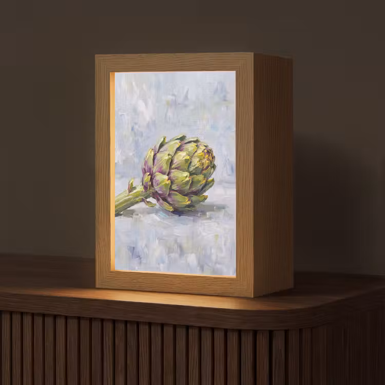 Table Lamp - Food - Artichoke - Modern - Eten - Artisjok - Modern Light Box met kabel (Tafellamp) klein
