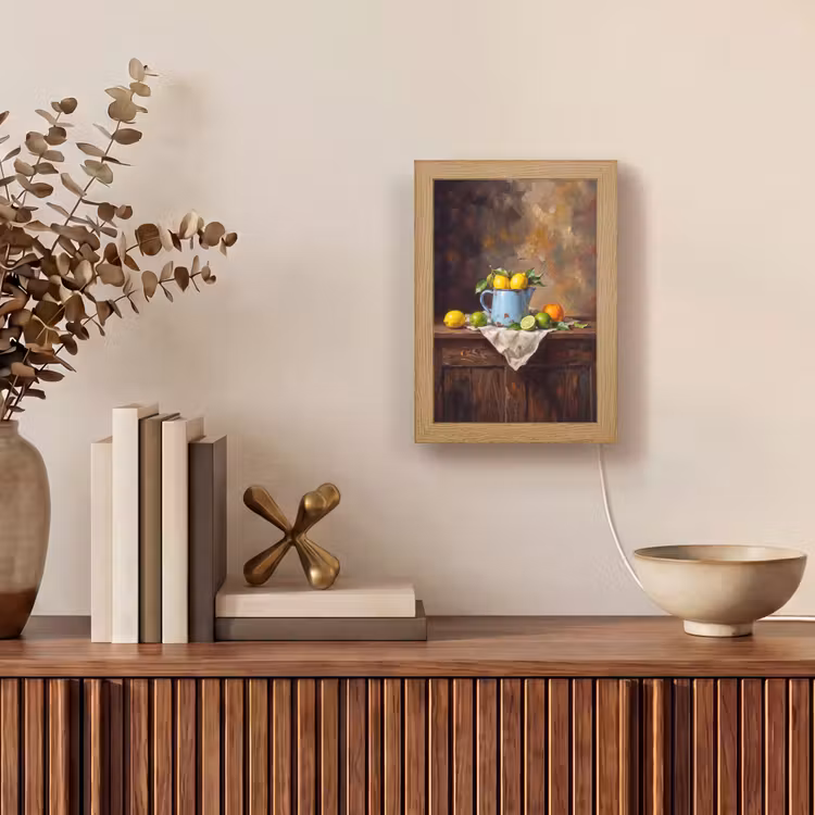 Table Lamp - Food - Still Life - Classical - Eten - Stilleven - Klassiek Light Box met kabel (Tafellamp) klein