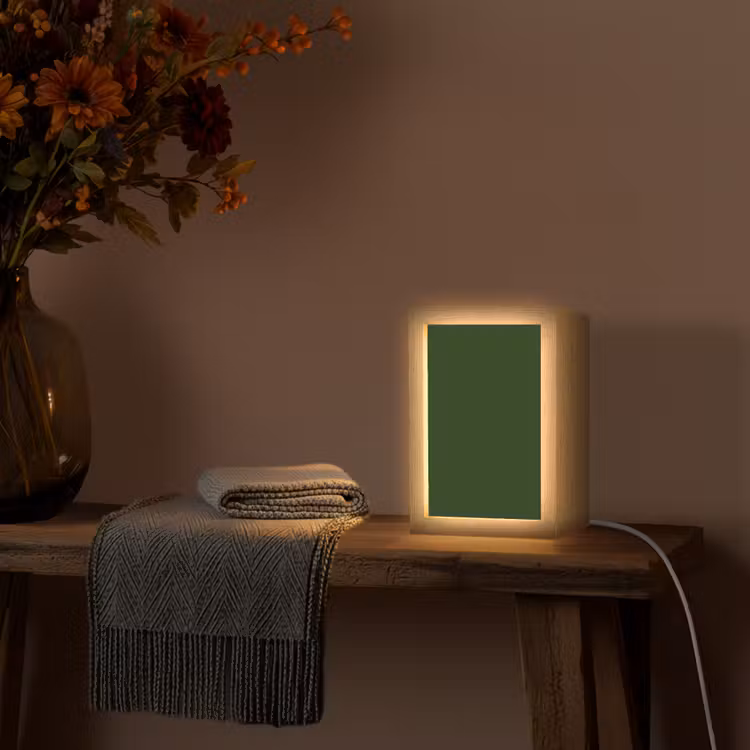 Forest - Green - Groen Light Box met kabel (Tafellamp) klein 925 -sfeer4