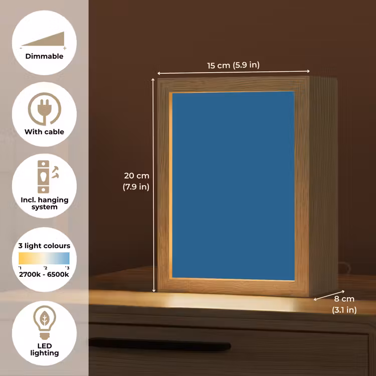 Free - Groove - Blauw Light Box met kabel (Tafellamp) klein 925 -USP_EN