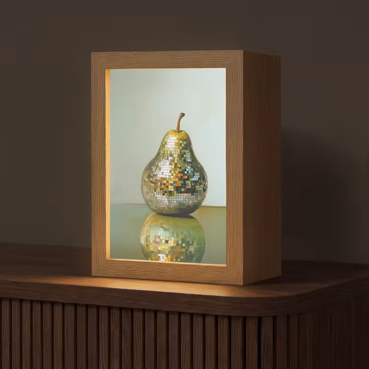 Fruit - Disco - Art - Glitter Light Box met kabel (Tafellamp) klein -z3d_website