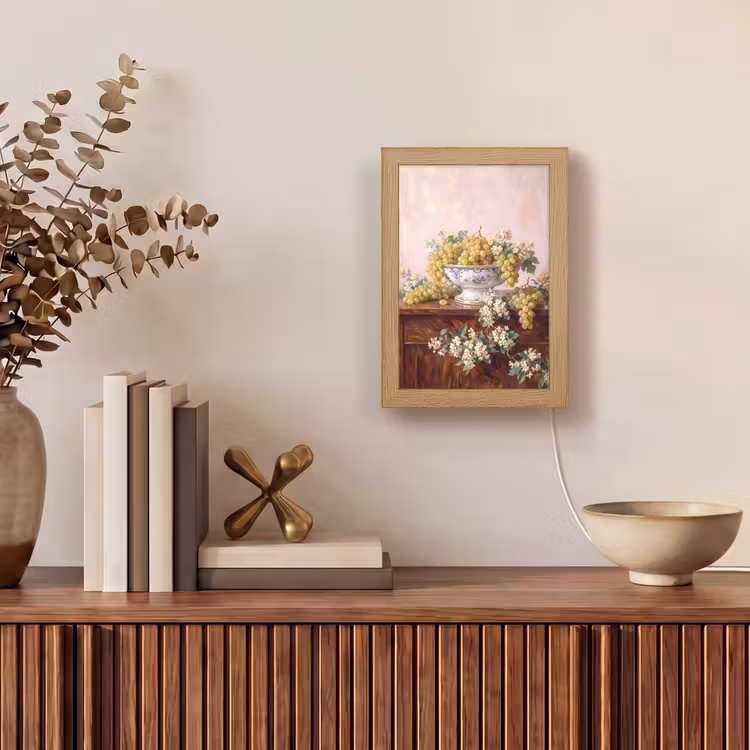 Table Lamp - Fruit - Still Life - Classical - Fruit - Stilleven - Klassiek Light Box met kabel (Tafellamp) klein