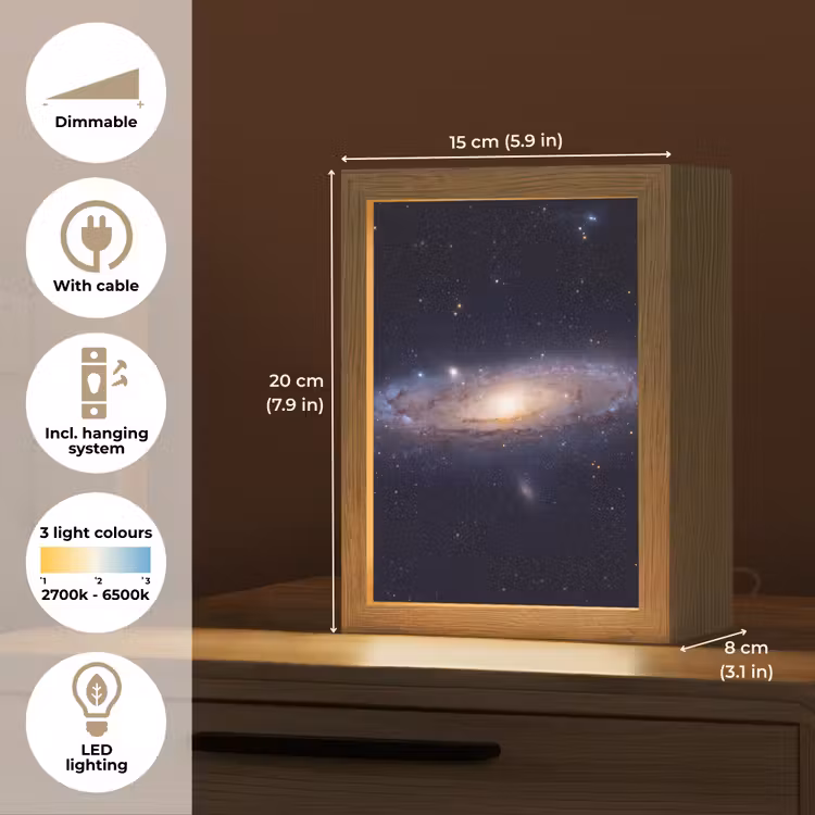Table Lamp - Galaxy - Space - Cosmos - Sterrenstelsel - Ruimte - Kosmos Light Box met kabel (Tafellamp) klein