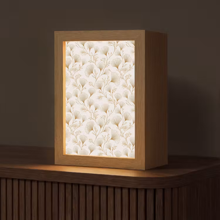 Ginkgo - Takken - Goud Light Box met kabel (Tafellamp) klein 925 -z3d_website