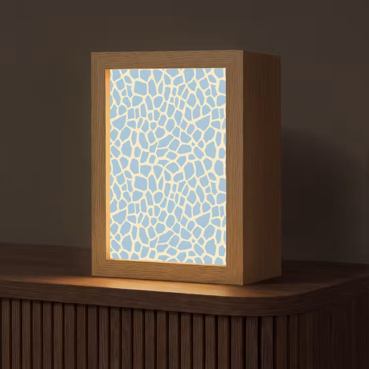 Giraf - Modern - Blauw Light Box met kabel (Tafellamp) klein 925 -z3d_website