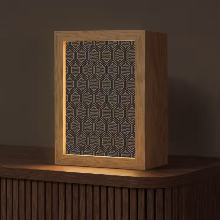 Goud - Zwart - Tunnel Light Box met kabel (Tafellamp) klein 925 -z3d_website