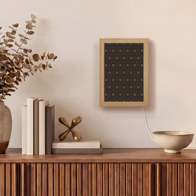 Goud - Illusie - Patroon Light Box met kabel (Tafellamp) klein 925 -sfeer2
