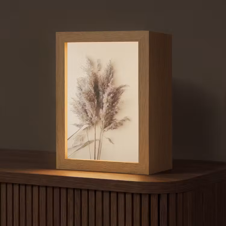 Graan - Pastel - Natuur Light Box met kabel (Tafellamp) klein -z3d_website