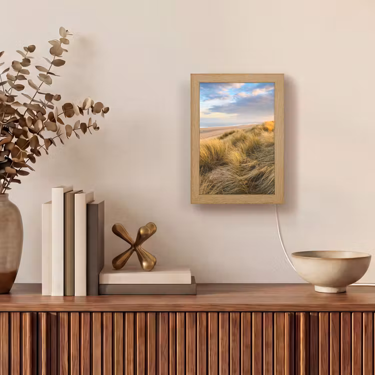 Gras - Duinen - Strand - Zomer Light Box met kabel (Tafellamp) klein -sfeer2