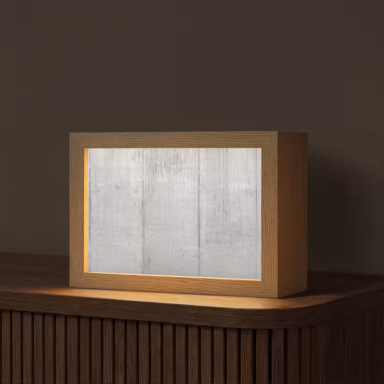 Grijs - Betonlook - Industrieel Light Box met kabel (Tafellamp) klein -z3d_website