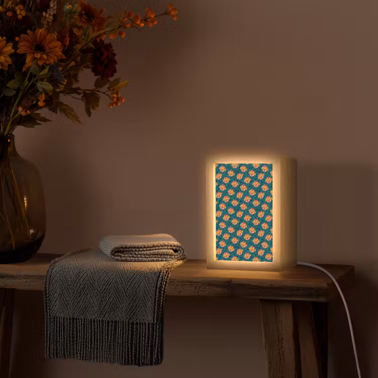 Groen - Disco - Patroon Light Box met kabel (Tafellamp) klein 925 -sfeer4