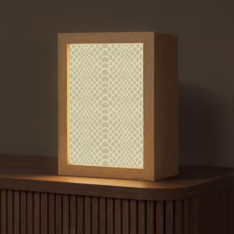 Groen - Patroon - Schubben Light Box met kabel (Tafellamp) klein 925 -z3d_website