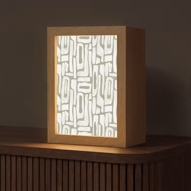 Groen - Wit - Kronkelen Light Box met kabel (Tafellamp) klein 925 -z3d_website
