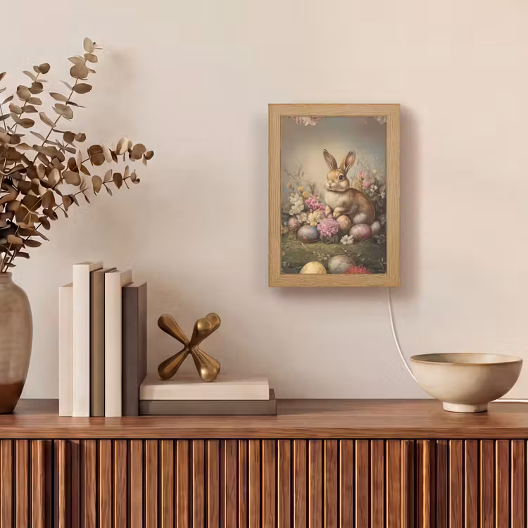 Haas - Stilleven - Bloemen Light Box met kabel (Tafellamp) klein -sfeer2