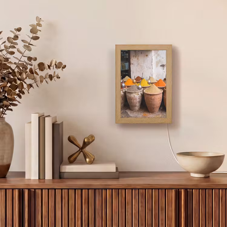 Table Lamp - Herbs - Jars - Asian - Kruiden - Potten - Oosters Light Box met kabel (Tafellamp) klein
